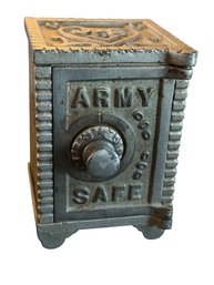 Army Safe Cast Iron Still Bank With Combination Dial