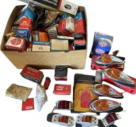 Assorted Box Of Car Parts / Accessories / Lights