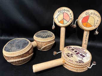 Brazilian Percussion Instruments: 5-Piece Set, Maracas & Drums, Salvador Bahia Tags