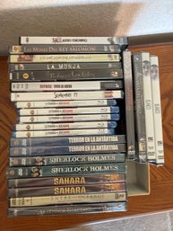 Spanish DVD Collection: Sahara, Sherlock Holmes, Reprise/ Vivir De Nuevo, Robin De Locksley And Many More