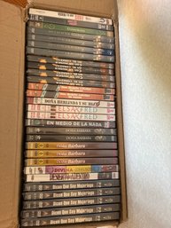 Lot Of Spanish DVD & CD-ROMs Dona Barbara Movies, Divina, Dicen Que Soy Mujeriego, Enamorada And Many More