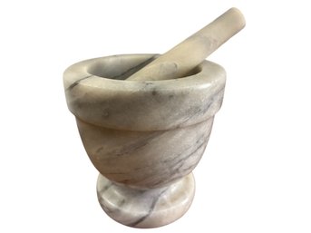 Marble Mortar And Pestle Set, Size: 6 Inches Height