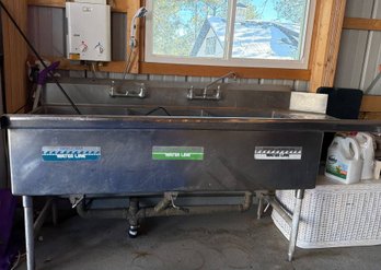 Stainless Steel Utility Sink With Gas Water Heater Model L5