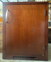 Wooden Cabinet With Single Door And Open Back Panel