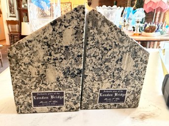 Granite Bookends Made From London Bridge Material