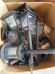 Outdoor Solar-Powered Garden And Wall Lantern Fixtures