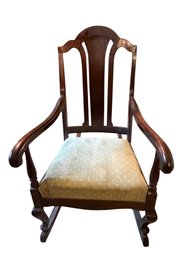 Vintage Rocking Chair With Marking 'RB' Under Seat