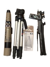 Bausch & Lomb Discoverer Telescope With Manfrotto 3405 Junior Tripod And Belmont Stands