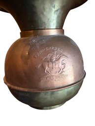 Pony Express Embossed Copper Spittoon