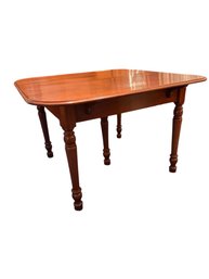 Expandable Wood Dining Table With Turned Legs, Approx. 41' X 29' X 29'