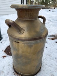 Cream City Brass-Tone Milk Can With Dual Handles