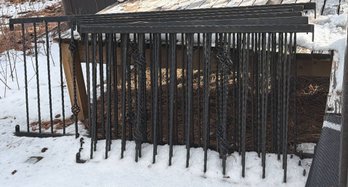 Metal Fence Panels With Horizontal Top Bars