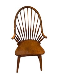 Wooden Windsor-Style Chair With Spindle Back