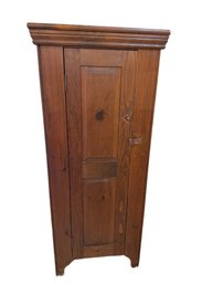 Wood Storage Cabinet With Single Door And Multiple Shelves