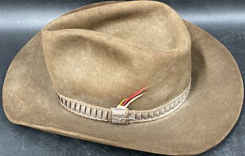 John B Stetson 3X Beaver Cowboy Hat, 14.5'L
