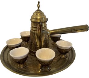 Iskandar Matar And Sons (Nazareth) Handmade Copper Coffee/tea Pot Set