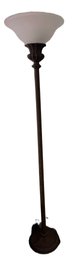 72-Inch Metal Floor Lamp With Frosted Glass Shade