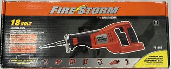 Black & Decker Fire Storm Reciprocating Saw, 18 Volt Cordless