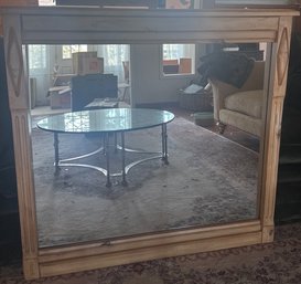 Wood-Framed Large Rectangular Landscape Mirror By Artifacts