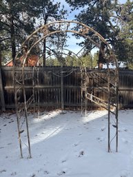 Iron Arbor With Floral Motif