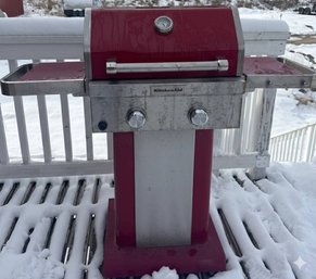 Kitchen Aid Red Two-Burner Propane Gas Grill