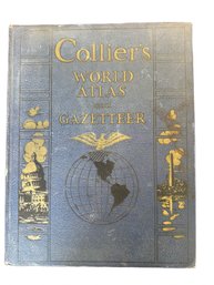 Collier’s World Atlas And Gazetteer Hardcover, Early 20th Century