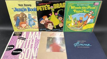 (6) Vinyl Record Collection, Walt Disney's, Jack De Mello And A Man With A Song