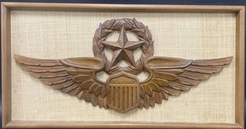 United States Air Force Senior Pilot Wings Wooden Wall Display (25x13)