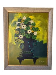 Framed Oil Painting Of Floral Arrangement, Signed Moret