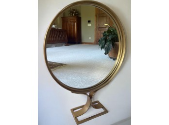 Freestanding Oval Tilting Vanity Mirror Metal Frame