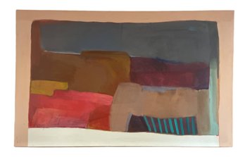 Abstract Painting On Canvas, 64 X 40 Inches