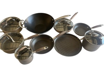 Anolon Advanced and NordicWare Nonstick Cookware Set with Glass Lids