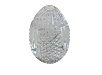 Waterford Crystal Egg-Shaped Trinket Box with Lid