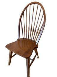 Wooden Windsor-Style Dining Or Side Chair With Spindle Back
