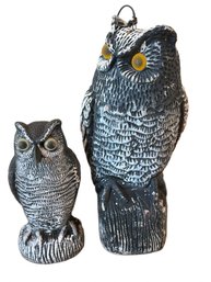 Styrofoam Decor Owls With Painted Detailing