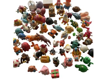 Collection Of Vintage Small Plastic Wind Up Toy Figures And Miniatures