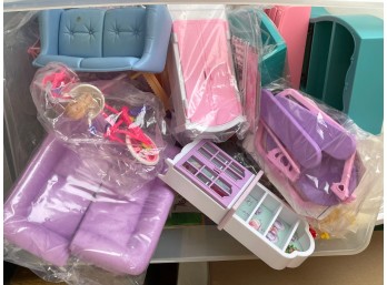Collection Of Dollhouse Furniture And Accessories For Larger Doll House