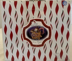Old World Santa Hand Painted 26oz Teapot Used In Box 2 Of 2