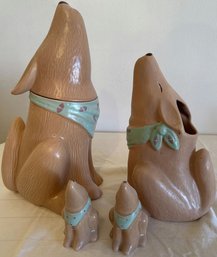 (4) Howling Coyote Cookie Jar - 14' Tallest