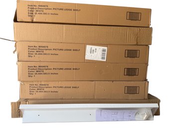 White Picture Ledge Shelves, 35.4 X 4.5 X 3.5 Inches