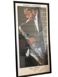 Framed Robert Claypool John Coltrane Signed Print