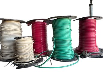 Electrical Wire Spools In Various Colors And Gauges