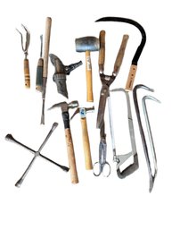 Hand Tools Including Gardening And Carpentry Implements