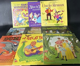 (12) Vinyl Records, Uncle Remus, Swiss Family Robinson, The Wizard Of Oz, Cinderella, And Many More