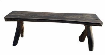 Rustic Wooden Bench With Natural Branch Legs
