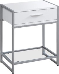 (NEW)I Accent, END Table, Night Stand, WHITE