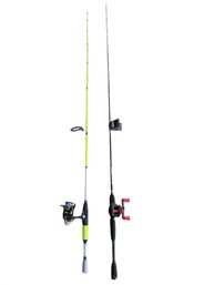 Two Fishing Rods With Reels: Winn And Abu Garcia Models