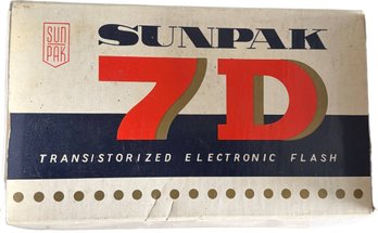 Sunpak 7D Transistorized Electronic Flash In Original Packaging