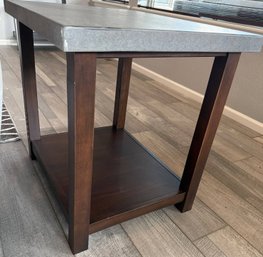 Ashley Furniture T913-7 Chanceen End Table With Faux Concrete Top