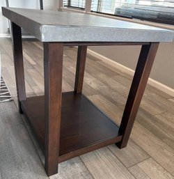 Ashley Furniture T913-7 Chanceen End Table With Faux Concrete Top